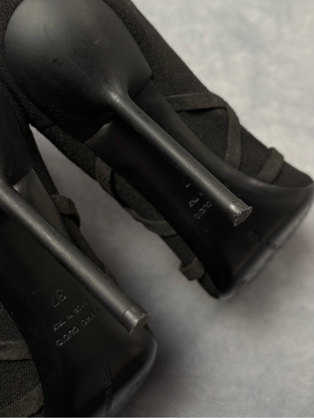 Unravel Project by Ben Taverniti Black Lace Up High Stiletto Sock Boots RRP1600$ - Picture 13 of 16